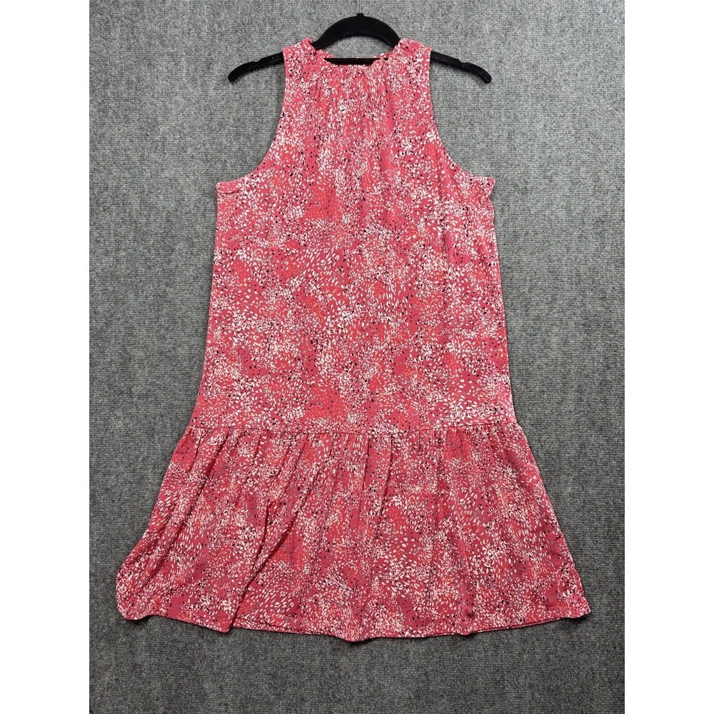 Banana Republic Women’s Pink Confetti Ruffle Neck Dress S Tall NWT